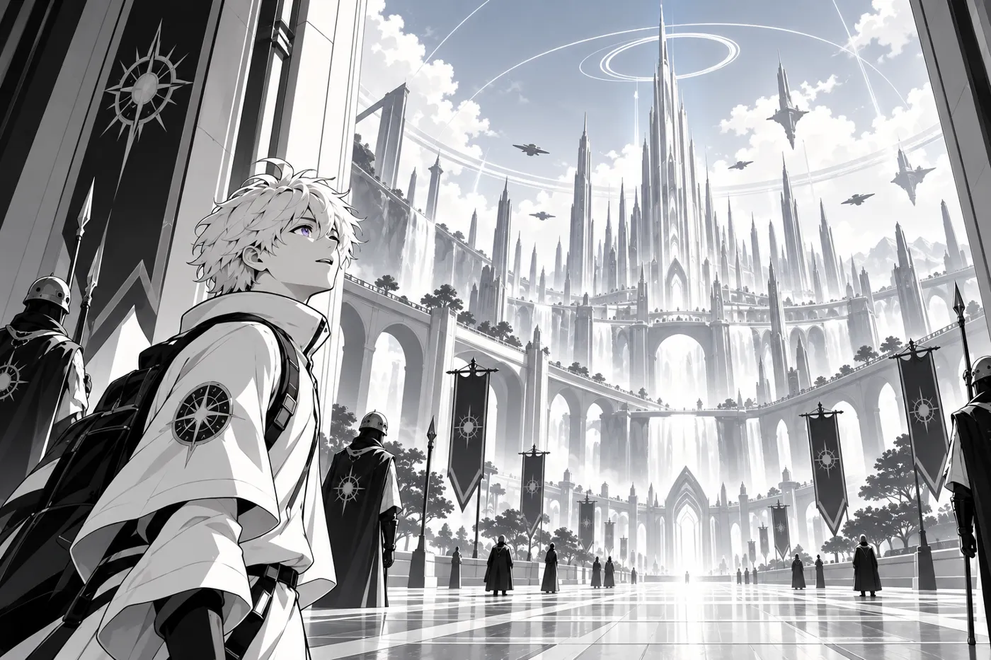 Inoé steps through the dome gate and discovers the city of the Inhumans