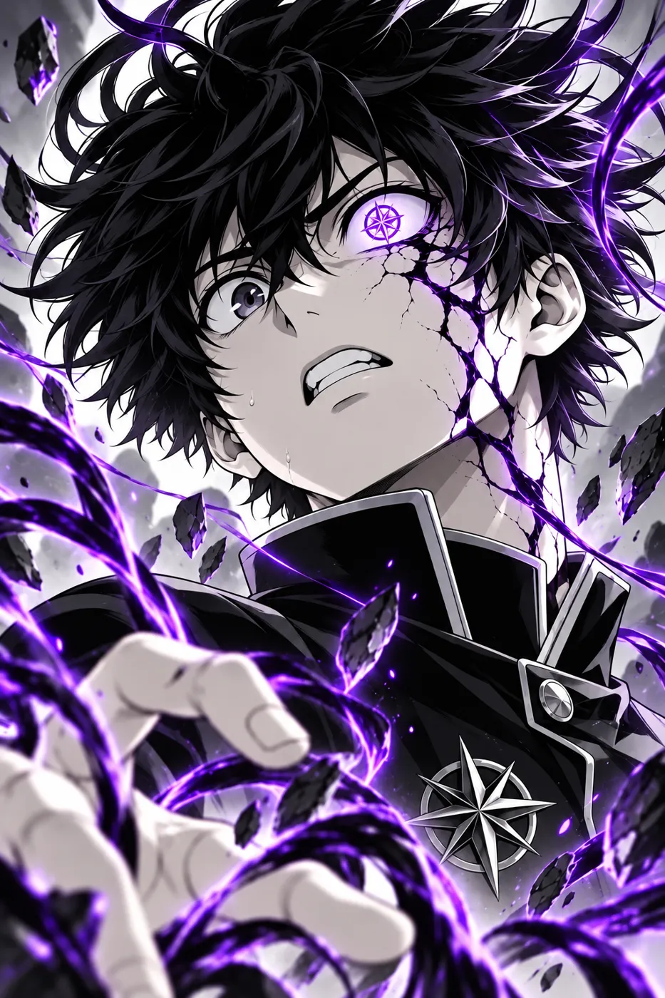 Akio loses control, his eye turns into a star